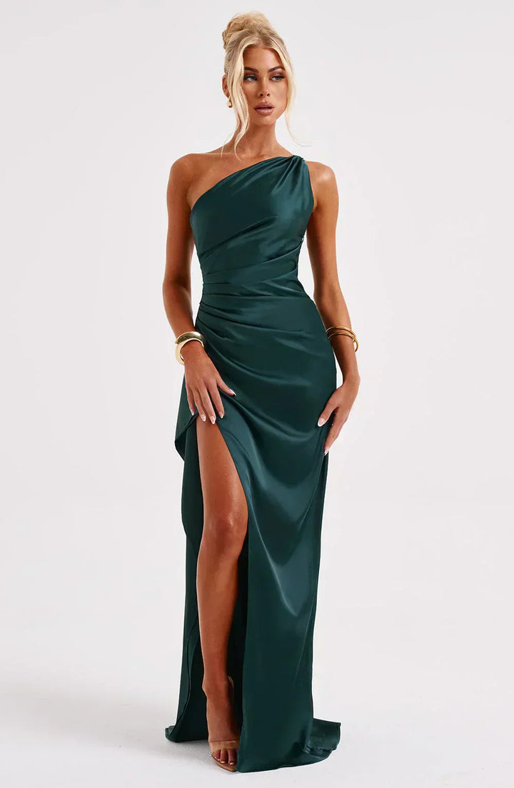Einseitig Schulterfreies Maxikleid - Ayse