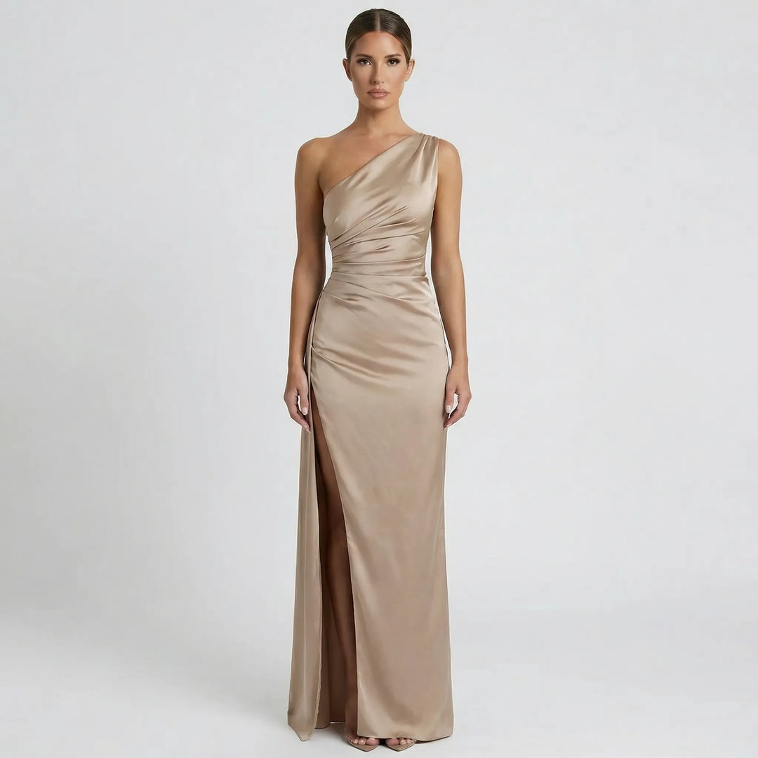 Einseitig Schulterfreies Maxikleid - Ayse