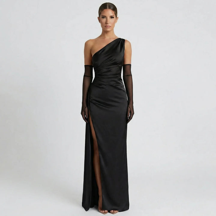 Einseitig Schulterfreies Maxikleid - Ayse
