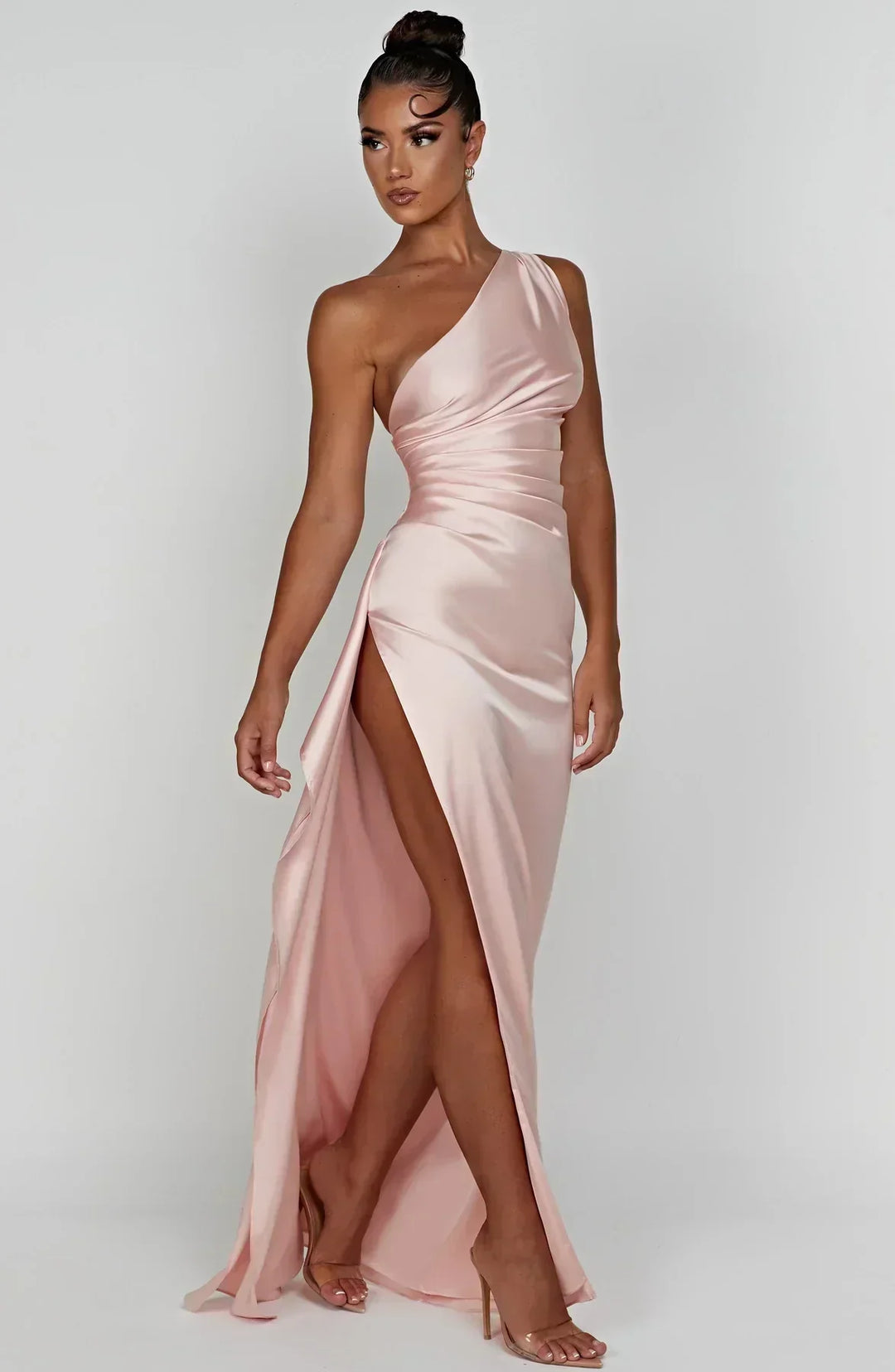 Einseitig Schulterfreies Maxikleid - Ayse