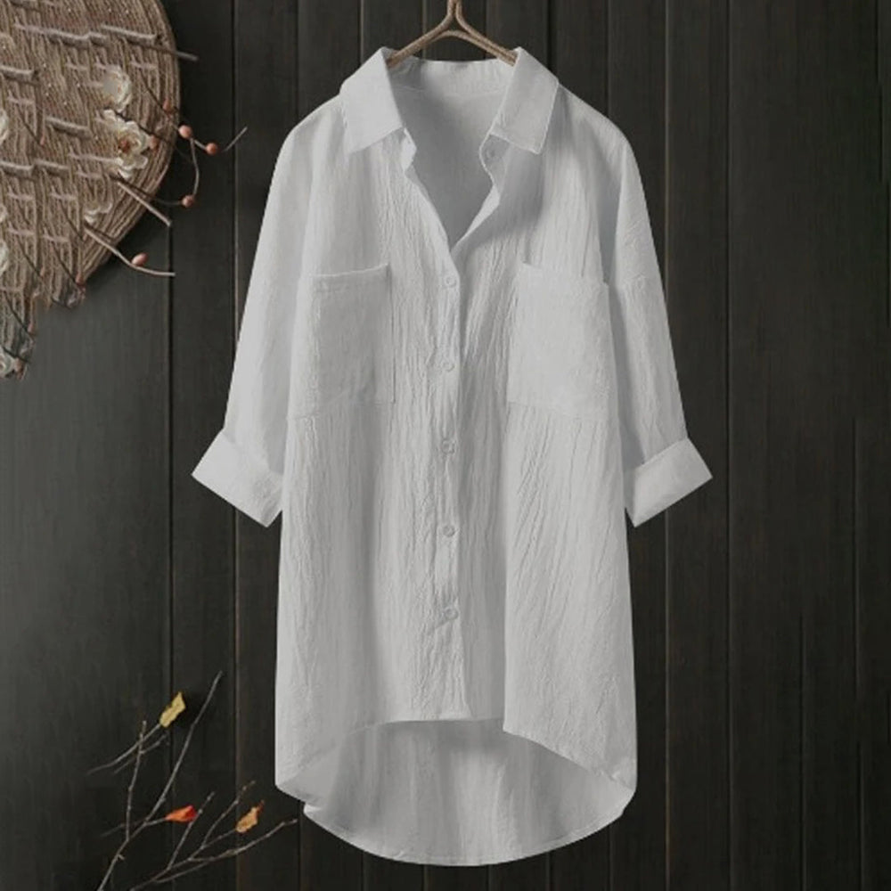 Elegant Women's Button-Through Blouse - Roxanne
