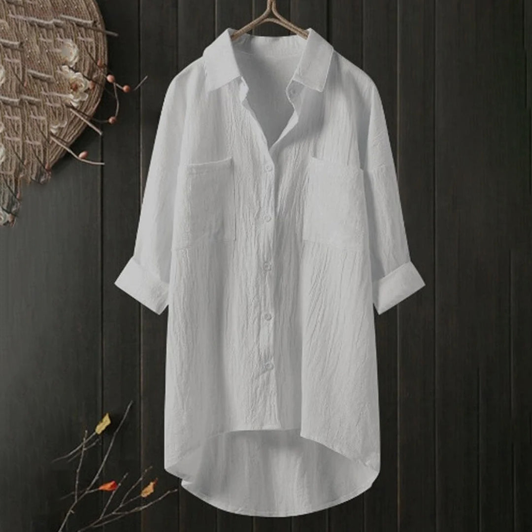 Elegant Women's Button-Through Blouse - Roxanne