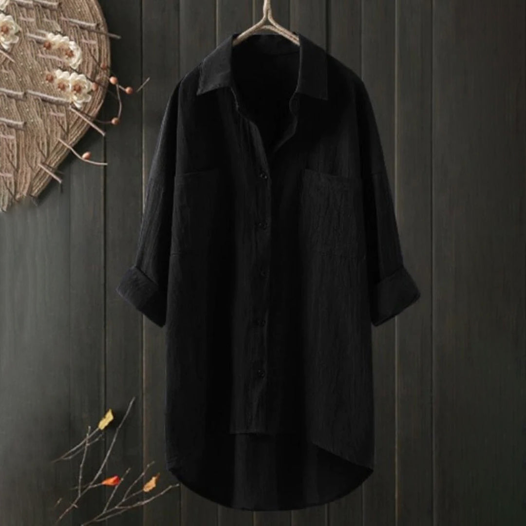 Elegant Women's Button-Through Blouse - Roxanne