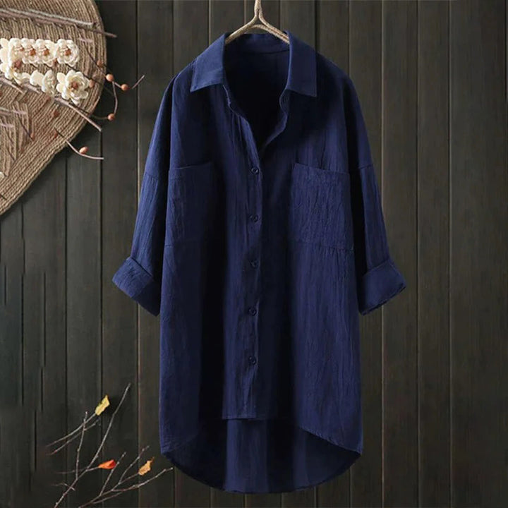 Elegant Women's Button-Through Blouse - Roxanne