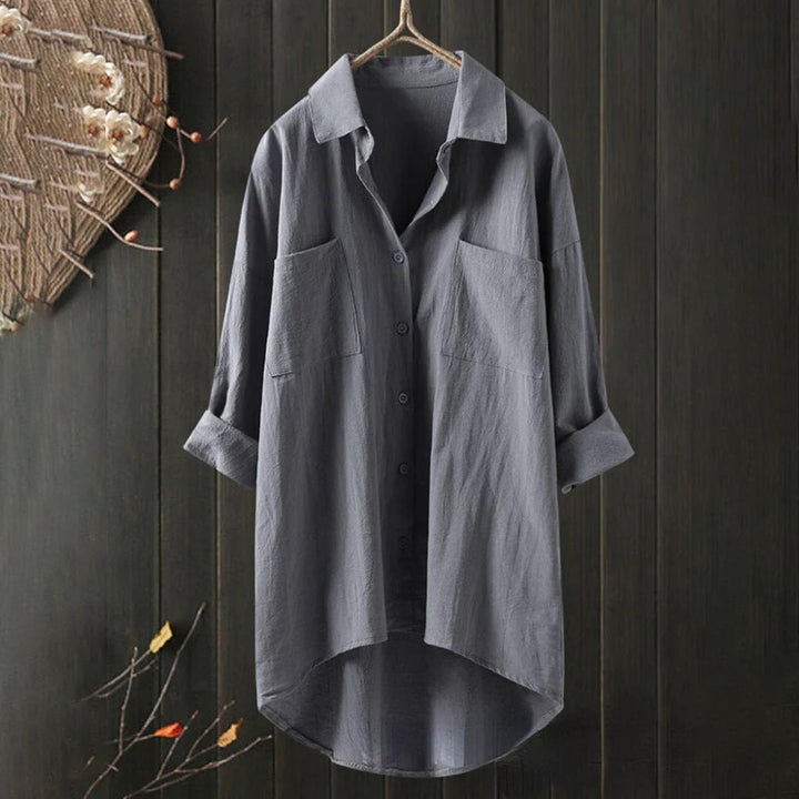 Elegant Women's Button-Through Blouse - Roxanne