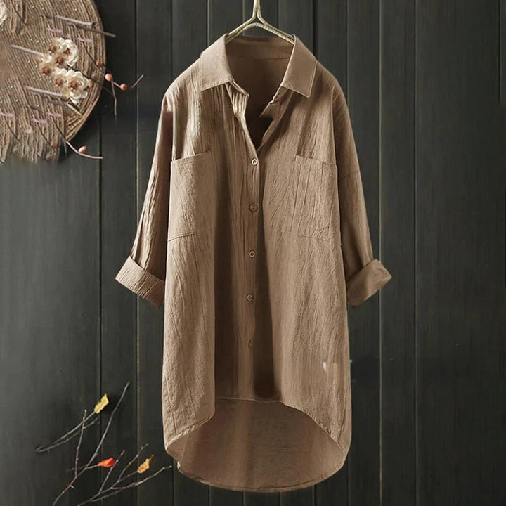 Elegant Women's Button-Through Blouse - Roxanne