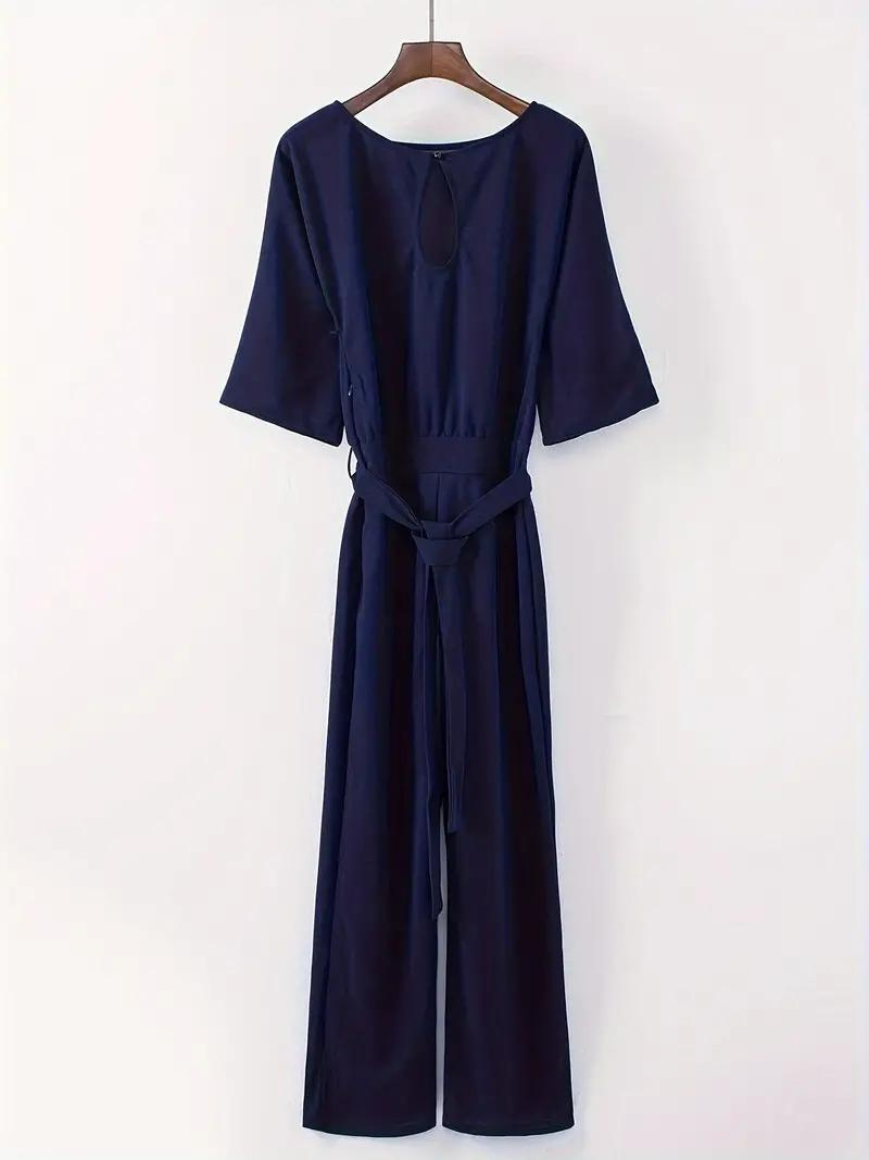 Women's Jumpsuit with Tie Belt – Selina Autumn Edition