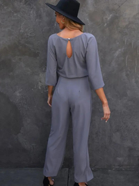 Women's Jumpsuit with Tie Belt – Selina Autumn Edition