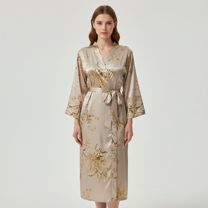 Eleganter Satin Bademantel - Lara
