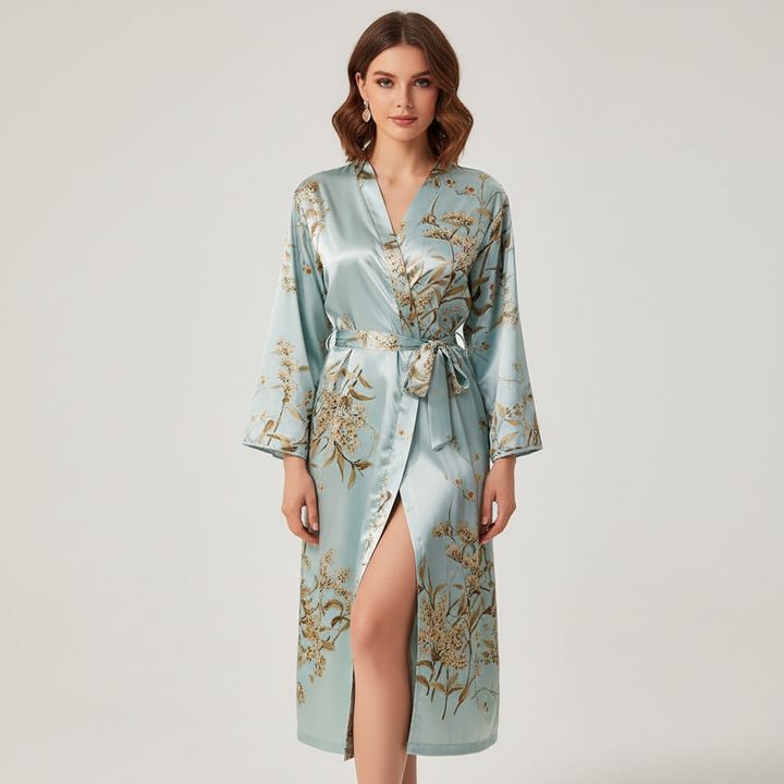 Eleganter Satin Bademantel - Lara