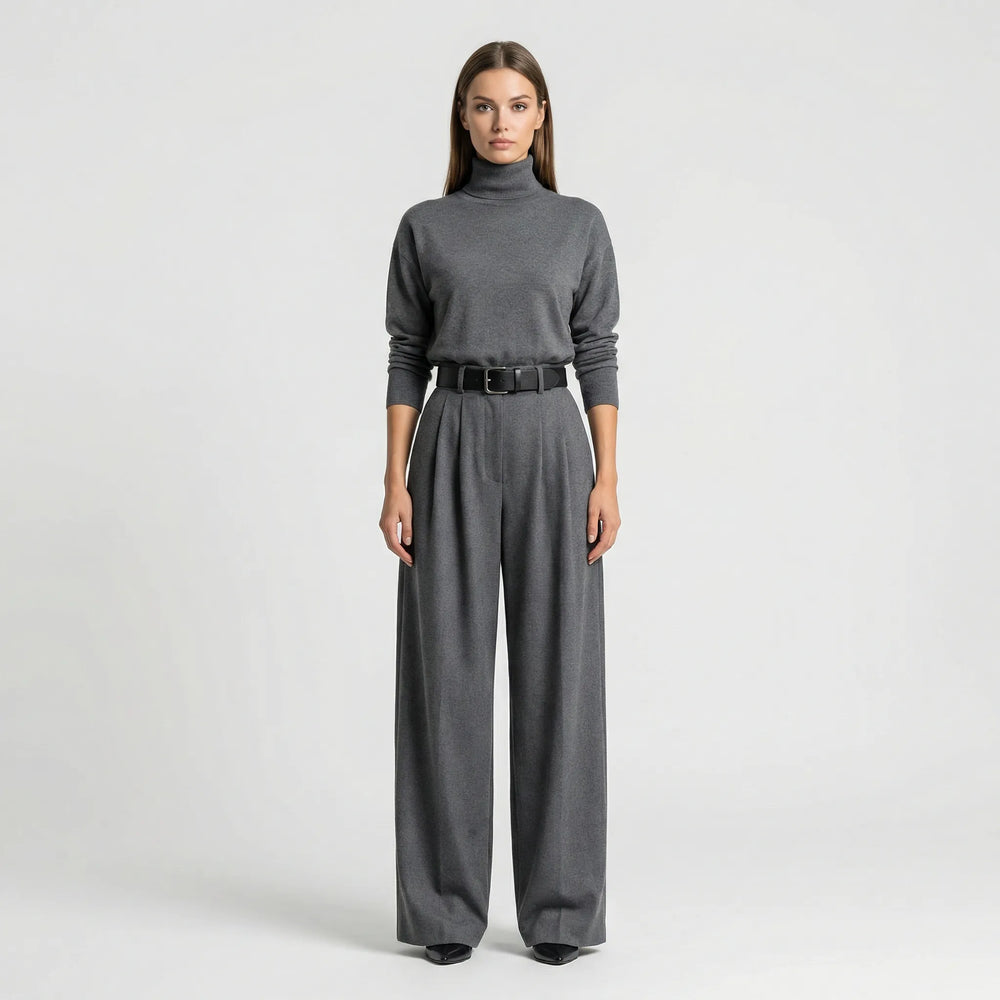 Elegantes Rollkragen-Hosen-Set Für Damen - Joanne