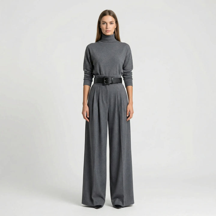 Elegantes Rollkragen-Hosen-Set Für Damen - Joanne