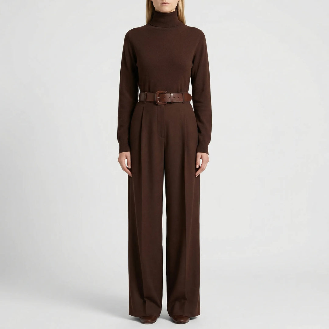 Elegantes Rollkragen-Hosen-Set Für Damen - Joanne
