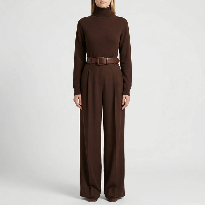 Elegantes Rollkragen-Hosen-Set Für Damen - Joanne