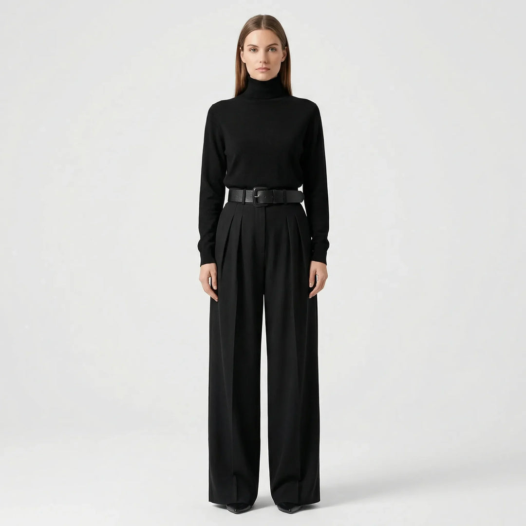 Elegantes Rollkragen-Hosen-Set Für Damen - Joanne
