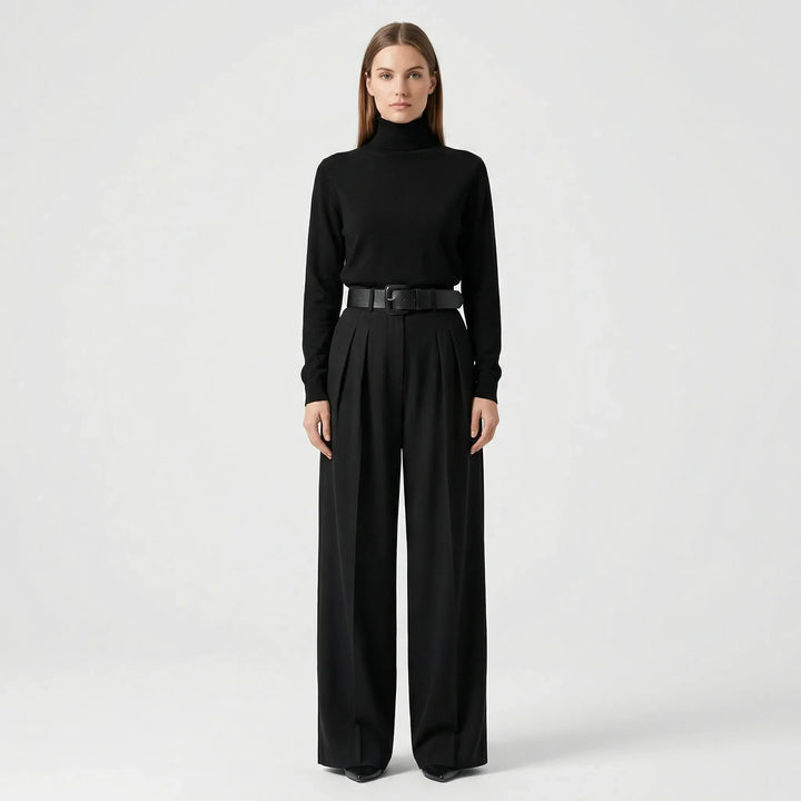 Elegantes Rollkragen-Hosen-Set Für Damen - Joanne