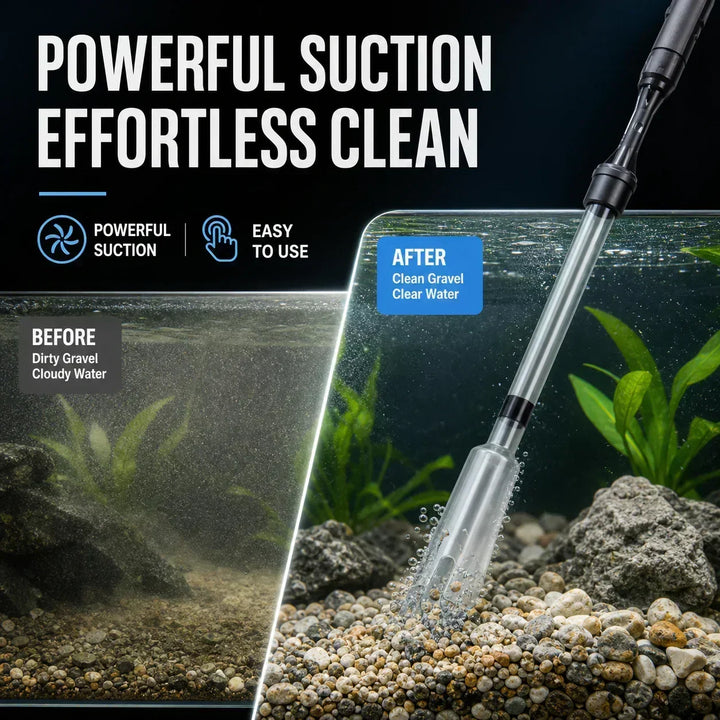 Electric Aquarium Gravel Cleaner - Battery Suction Pump for Water Changes 1