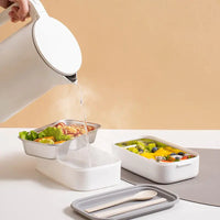2-warstwowy pojemnik na lunch Bento ze stali nierdzewnej - MealMate