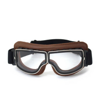 Vintage Leather Motorcycle Goggles - RiderEdge