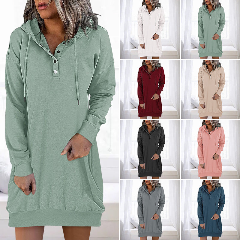 Minimalist Long Women's Hoodie – Valeria