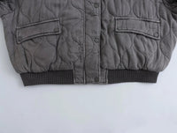 Damska Oversized Szara Kurtka Bomber - Alexa