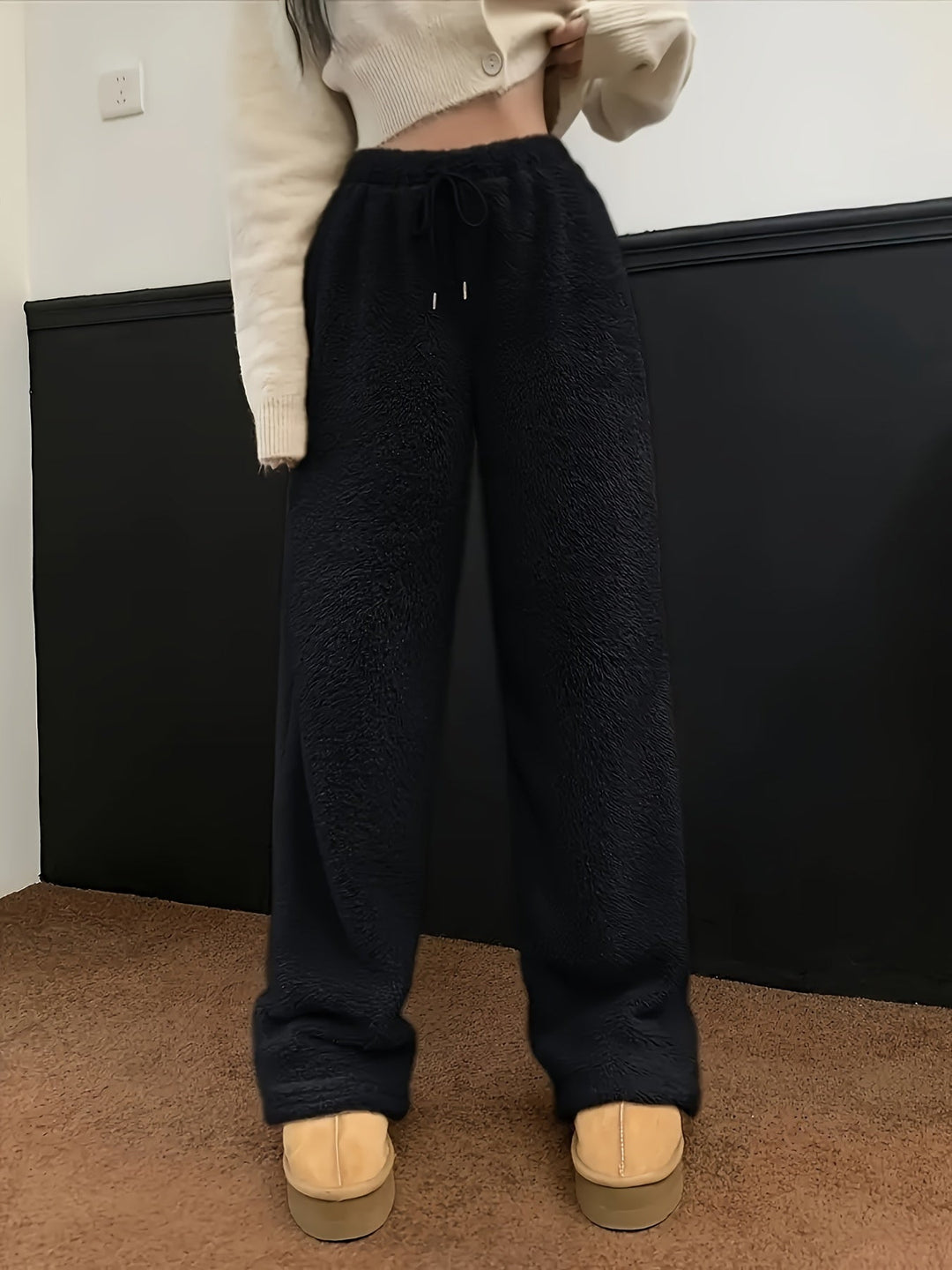 Zachte Teddy Sherpa Loungebroek Voor Dames – Noémie