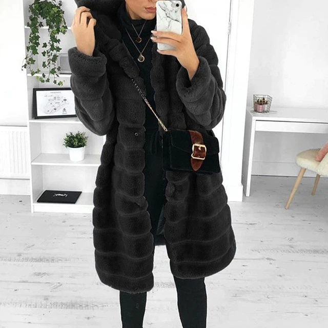 Luxe Gewatteerde Wintermantel met Capuchon - Elega