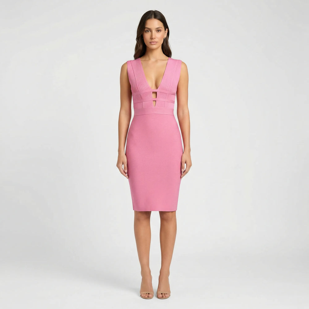 Figurbetontes Knielanges Kleid - Cindy