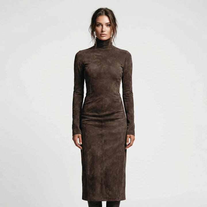 Figurbetontes Midi-Kleid Mit Rollkragen - Gayle