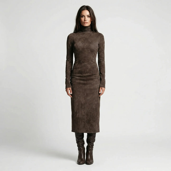 Figurbetontes Midi-Kleid Mit Rollkragen - Gayle