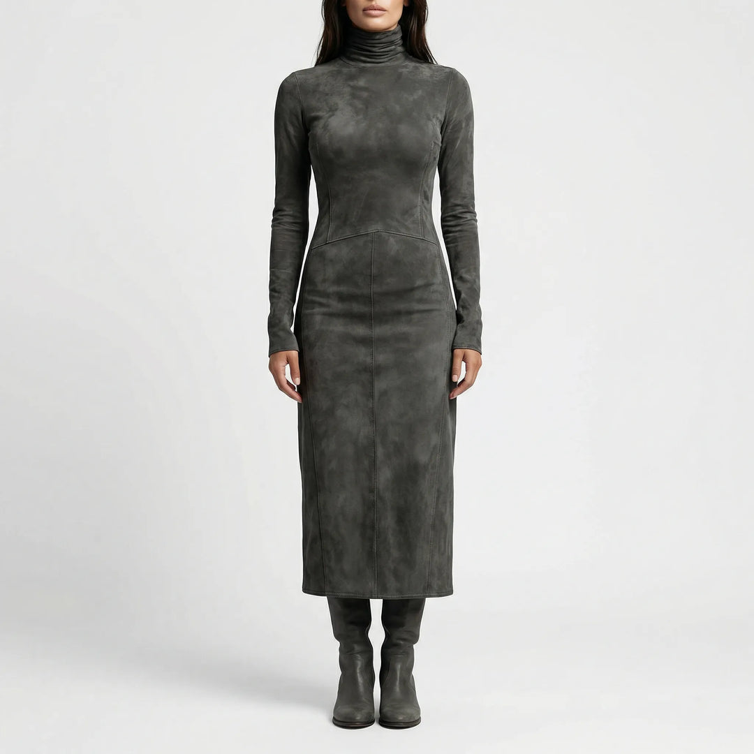 Figurbetontes Midi-Kleid Mit Rollkragen - Gayle