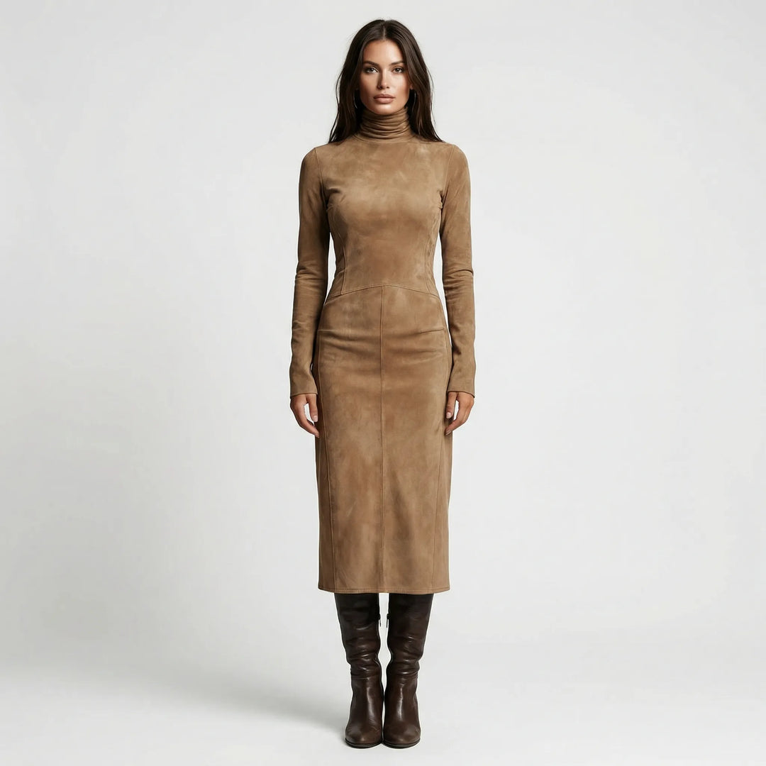 Figurbetontes Midi-Kleid Mit Rollkragen - Gayle