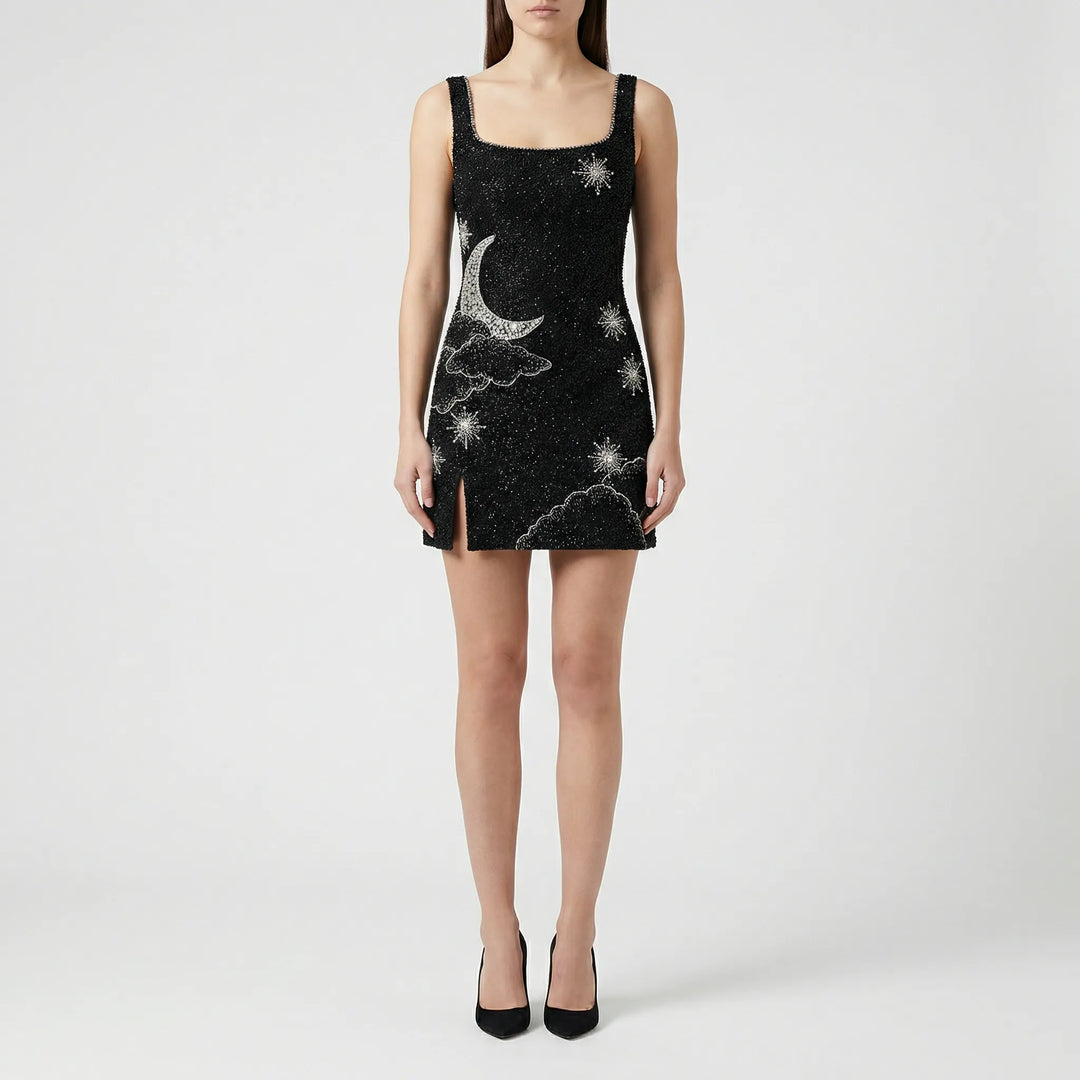 Figurbetontes Minikleid Mit Pailletten Und Trägern - Josefina