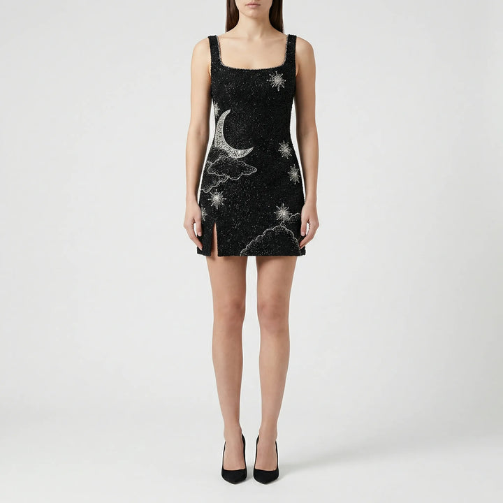 Figurbetontes Minikleid Mit Pailletten Und Trägern - Josefina
