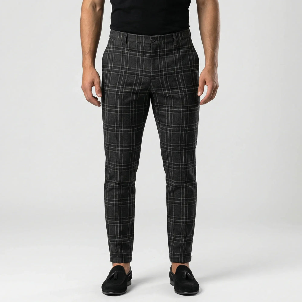 Figurnahe Hose Mit Klassischem Karodesign - Keith