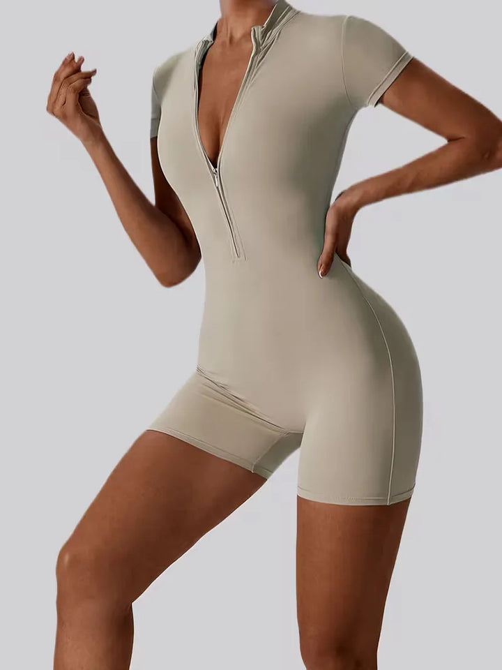 Fitted Activewear Short Bodysuit - Jacquelyn