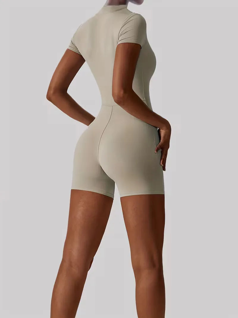 Fitted Activewear Short Bodysuit - Jacquelyn