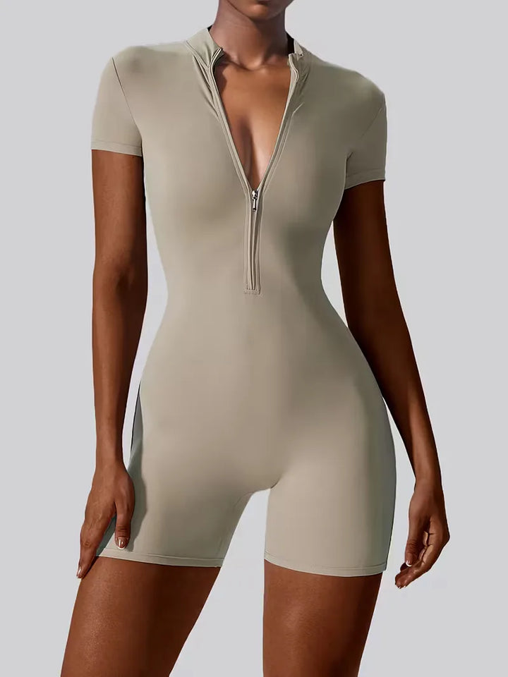 Fitted Activewear Short Bodysuit - Jacquelyn