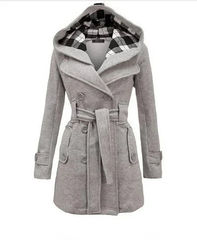 Fitted Women's Coat With Hood - Viola
