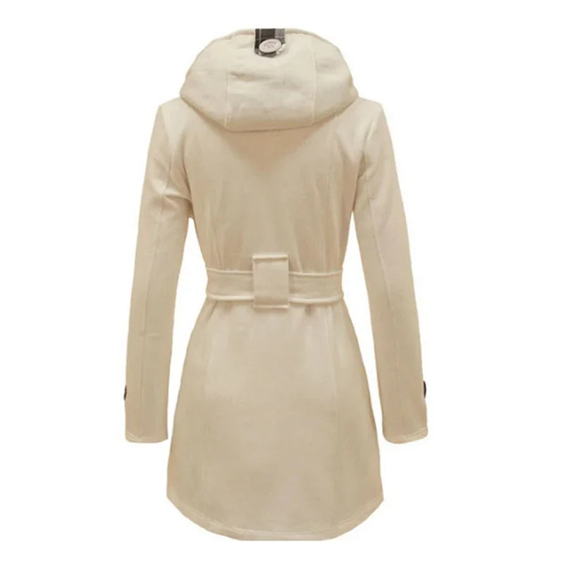 Fitted Women's Coat With Hood - Viola