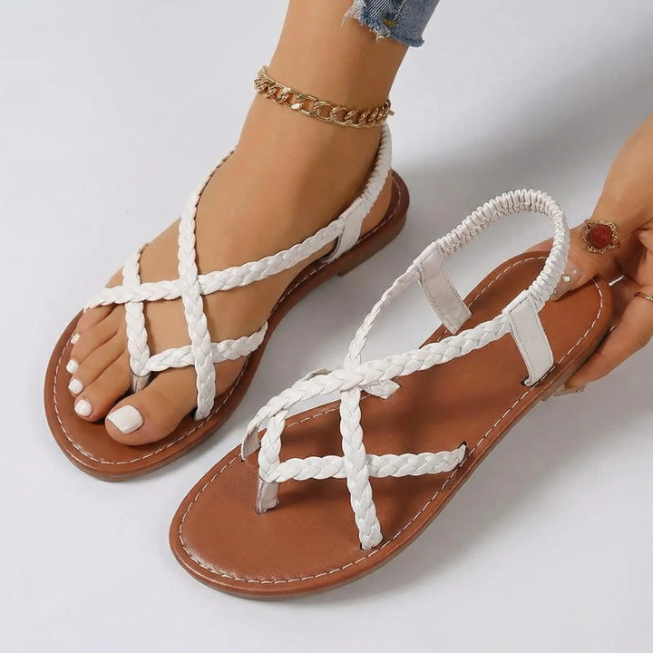 Flache Geflochtene Sandale - Melanie
