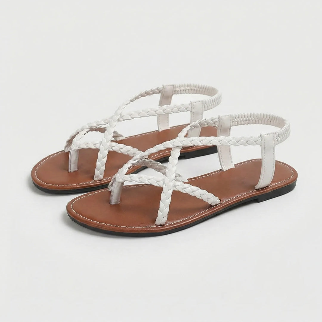 Flache Geflochtene Sandale - Melanie