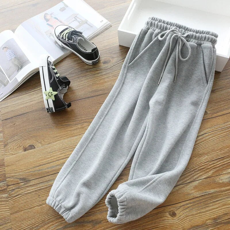 Fleece-Lined Ankle-Length Jogger Trousers - Margie