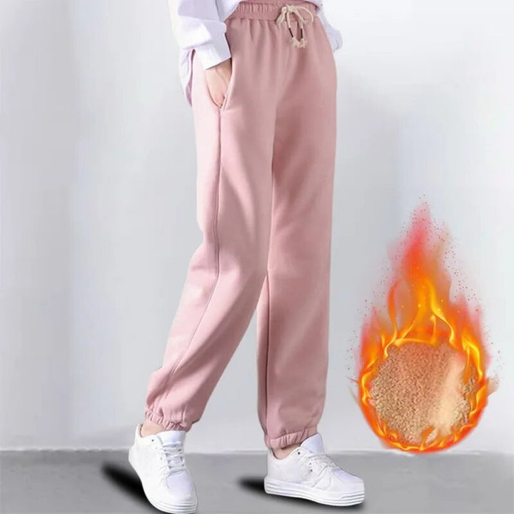 Fleece-Lined Ankle-Length Jogger Trousers - Margie
