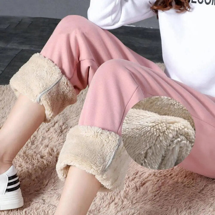 Fleece-Lined Ankle-Length Jogger Trousers - Margie