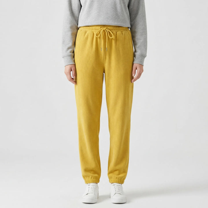 Fleece-Lined Ankle-Length Jogger Trousers - Margie