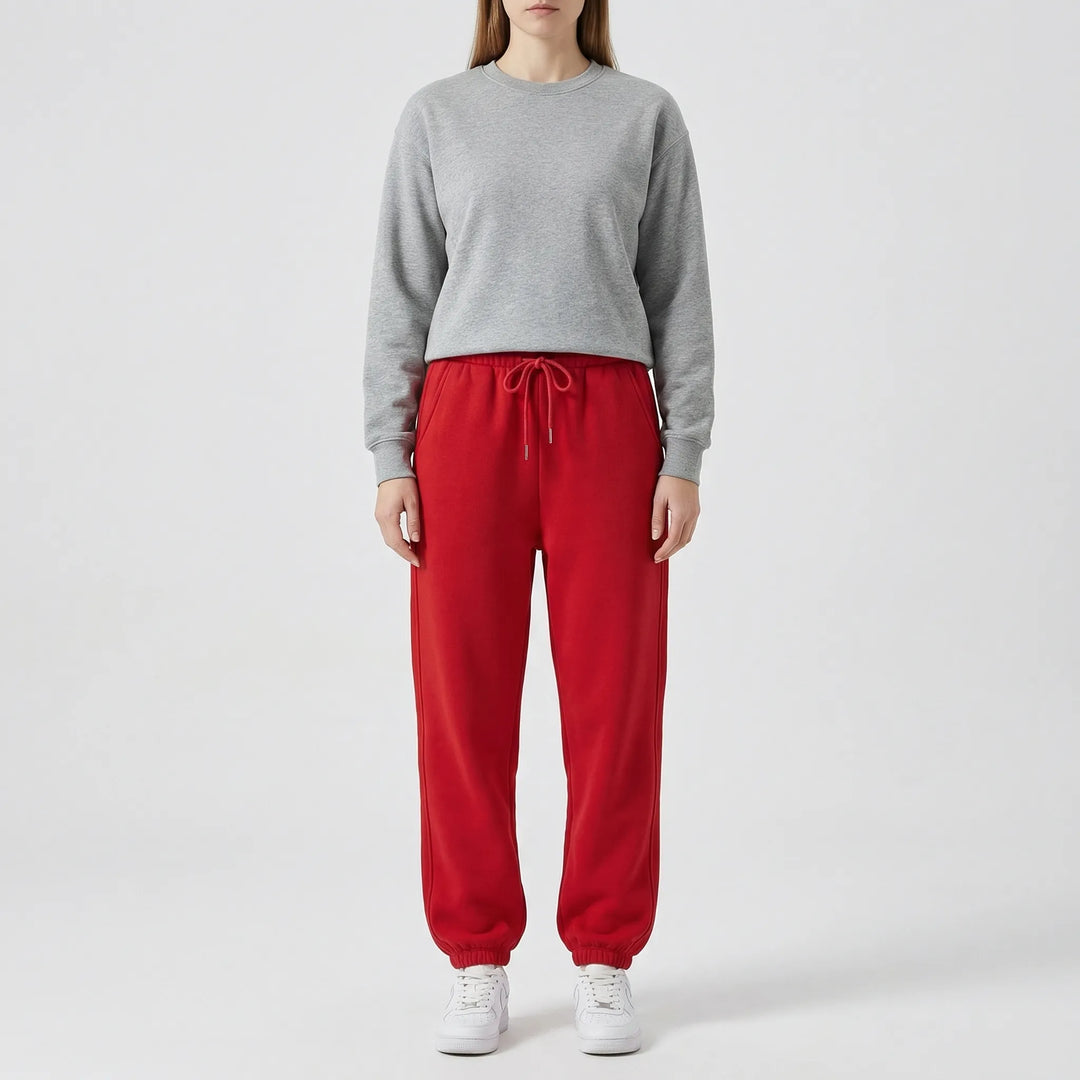 Fleece-Lined Ankle-Length Jogger Trousers - Margie