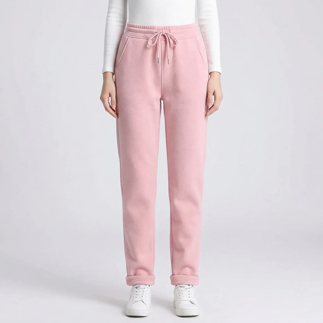 Fleece-Lined Ankle-Length Jogger Trousers - Margie