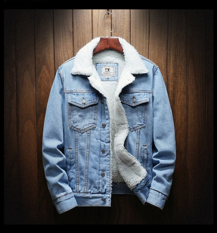 Fleece-Lined Retro Denim Jacket - Samuel