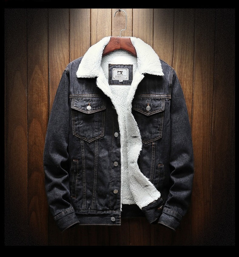 Fleece-Lined Retro Denim Jacket - Samuel